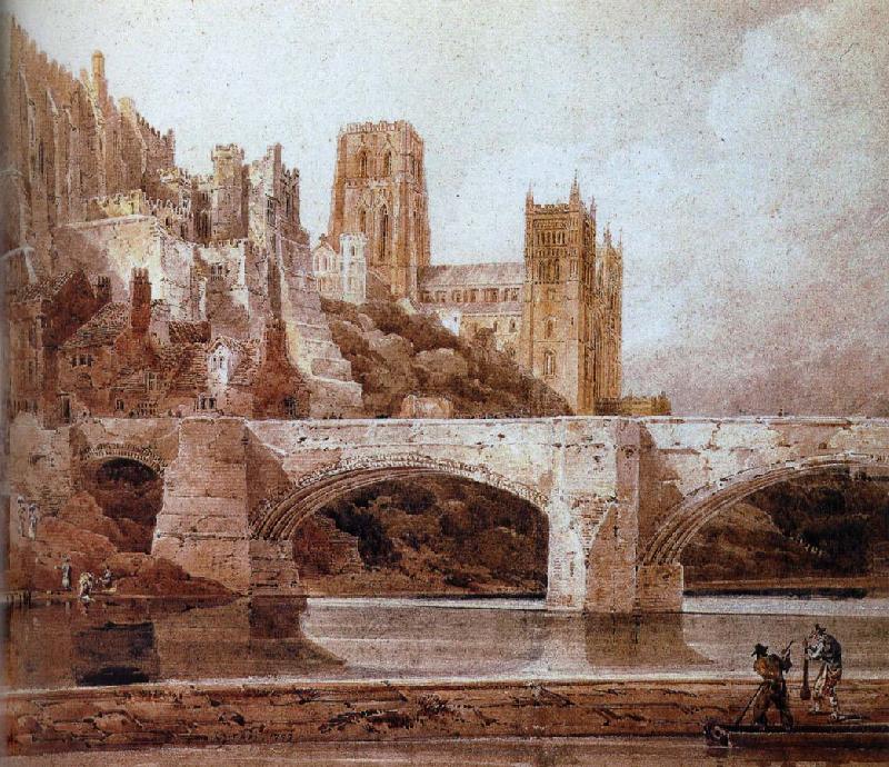 Thomas Girtin durham cathedral and bridge France oil painting art